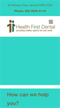 Mobile Screenshot of healthfirstdental.com.au